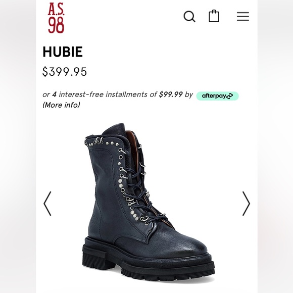 A.S.98 Hubie combat boots size 37 NWOT - Picture 3 of 12